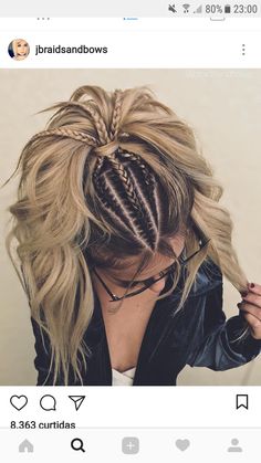 Penteado Cabelo Curto, Long Blonde, Long Blonde Hair, Great Hair, Burning Man, Gorgeous Hair, Perfect Hair, Hair Updos, Pretty Hairstyles