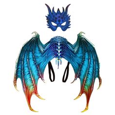 PRICES MAY VARY. Novel Dragon Costume Set:This dragon costume wings is made from High-quality Non-woven Material, dragon mask is made from Healthy Pu Foam.Incredibly soft and lightweight, comfortable to wear. Unique Design:This 3D realistic dragon costume is an excellent cosplay party set. when wearing this wings costume,you will become Stunning and mysterious and attract more attention,and make your dragon dream come true! Size : Dragon Mask Size:9.8 x9 inch; Dragon Wings Size:31.5x27.6 inch;Th Halloween Costume Props, Owl Wings, Owl Mask, Dragon Mask, Mask Dance, Dragon Costume, Owl Party, Anime Halloween, Wings Costume