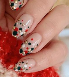 X Mas Nails, Simple Christmas Nail Ideas, Xmas Nails, Christmas Nail Designs, Nail Art Inspiration, Fancy Nails, Nail Art Diy, Holiday Nails