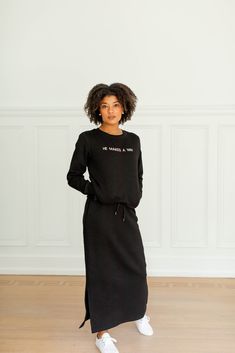 A simple elegant set that will keep you cozy this winter! The sweater features simple embroidery and is designed in a classic sweatshirt style. Isaiah 43:19 is quoted on the back, hopefully encouraging everyone who sees you! Pair it with a skort for a workout or day at the park, or pair it with the 'Madison' Maxi Sweat Skirt in Black for a chic set look! Exclusively designed by us for you. 85% Cotton, 15% Polyester Hand Wash Cold Hang or Lay Flat to Dry Do Not Bleach Iron Low Heat Do Not Dry Cle Isaiah 43 19, Hoodie Dresses, Day At The Park, Neutral Tops, Isaiah 43, Classic Sweatshirt, Sweatshirt Style, Elegant Sets, Simple Embroidery