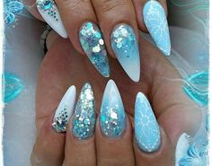 Frozen Nails, Nail Art Courses, Work Nails, Wedding Nails Design, Xmas Nails, Fancy Nails, Best Acrylic Nails, Holiday Nails