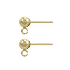 PRICES MAY VARY. 14k Solid Gold (.585) Ball Diameter: 4mm Ring size: 2.0mm Quality made. 1 Pair of 14KT Gold Earrings This classic 14 Karat Solid Gold 4mm Ball Post Earring features a 2mm open Jump Ring for easily attaching a dangle or charm. This Ball Post looks great and is perfect for any situation, from hanging out to a night on the town! Yellow Earrings, Yellow Gold Setting, Hanging Earrings, Halloween Earrings, Stylish Jewelry, 14kt Gold, Jump Rings, Earring Backs, Jewelry Findings