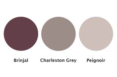 three different shades of gray, brown, and white are shown in the same color scheme