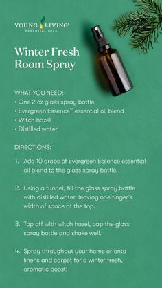 Fresh Room, Massage Oil Blends, Perfume Blends, Diy Room Spray, Young Living Recipes, Diy Essential Oil Recipes