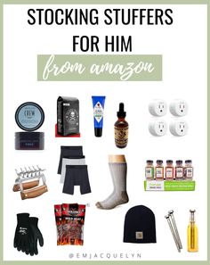 stocking stuff for him from amazon