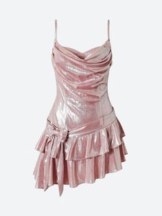 Soft Girl Metallic Mini Dress – Luxandluxy Metallic Mini Dress, Vintage Party Dresses, Crop Pullover, Party Frocks, Metallic Mini Dresses, Swimsuit For Women, Prom Dress Stores, Short Party Dress, Mini Cami Dress