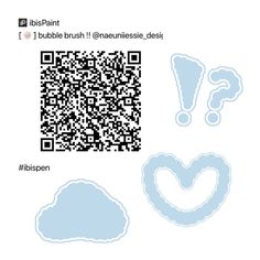 a qr - code is shown next to an image of a cloud and question mark