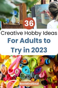 the words creative hobby ideas for adults to try in 2013