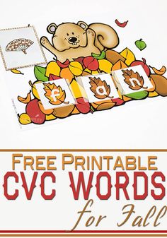 free printable cvc words for fall