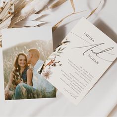 an image of a couple on their wedding day with the name india printed on it