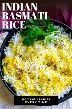 Indian Basmati Rice is the perfect side dish for a curry. Serve it with a saucy curry gravy for a delicious dinner. Basmati rice is light and fluffy with an aromatic, almost nutty floral taste, and with this easy recipe, your basmati rice will always be perfect. Just like you get from your favorite takeout place! Read the restaurant cooking secrets to give you PERFECT basmati rice every time. Basmati Rice Recipes Easy, Indian Basmati Rice, Basmati Rice Recipe, Indian Takeout, Basmati Rice Recipes, Cooking Basmati Rice, Indian Rice Recipes, Chicken Fried Rice Recipe