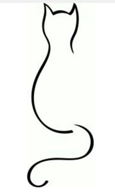 a black and white drawing of a cat's tail, with the word cats on it