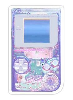 an image of a game boy sticker on the back of a cell phone case