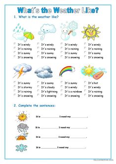 the weather worksheet for kids to learn how to read and understand what it is