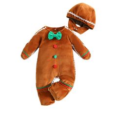 PRICES MAY VARY. MATERIAL: 95% cotton ultimate comfort, Superior in quality, skillful in workmanship. soft and cozy baby Christmas Gingerbread costumes, warm and skin-friendly to babies' tender skin, cute gingerbread baby clothes, Infant gingerbread Costumes DESIGN: Baby boy girl gingerbread costume, toddler gingerbread costume,Christmas gingerbread costume baby girl, long sleeve romper, zipper up jumpsuit with hat ear, Cute gingerbread man rompers and hat, infant gingerbread cookie costume, Chr Gingerbread Costume, Gingerbread Outfit, Baby Christmas Costumes, Gingerbread Man Costumes, Cookie Costume, Gingerbread Baby, Romper Men, Baby Boy Christmas Outfit, Boys Christmas Outfits