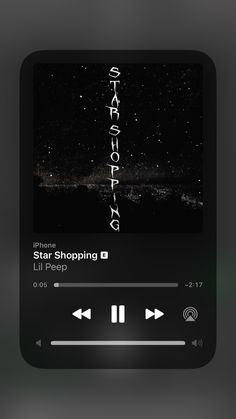 an audio player with the words star shopping on it