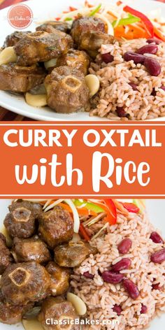 this is an image of curry oxtail with rice