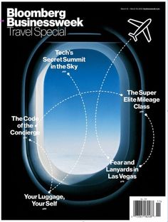 the front cover of a magazine with an airplane window and information about how to fly