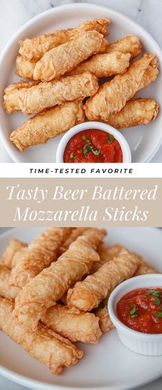 Image for Tasty Beer Battered Mozzarella Sticks Battered Mozzarella Sticks, Beer Battered, Movie Night Snacks, Beer Batter, Beer Recipes, Crowd Pleaser