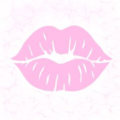 a pink lips with white background