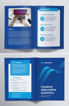 Agency Bi-Fold Brochure Template Medicine Brochure Design, Tech Company Brochure Design, Broshour Design, School Brochure Design, Bi Fold Brochure Design, Brochure Design Layouts, Medical Brochure, Concert Poster Design