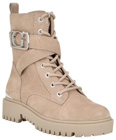 PRICES MAY VARY. Flaunt a rockin' style in the Orana fashion combat boot from GUESS. The lug outsole and a tonal strap and buckle detail make this boot a standout for the season. Your new go to fall bootie. Est. 1981, Guess is a global lifestyle brand and a symbol of a young, adventurous lifestyle. Round Toe Zip Closure 1.38" Heel Height Combat Boots Style, Fall Booties, Combat Boot, Ankle Bootie, Lifestyle Brand, Boot Shoes Women, Lifestyle Brands, Ankle Booties, Bootie