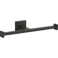 an image of a black towel bar on a white background with no one in it