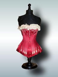 AUTHENTIC ANTIQUE OLD MANNEQUIN / BUST CORSET PERIOD 1880 -1890 SIGN STOCKMAN Corset Flossing, Victorian Corsets, Couture Corset, Mannequin For Sale, Modern Corset, Victorian Era Fashion, Historical Women