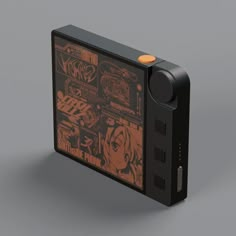 an electronic device with various pictures on it