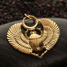 "Solid Bronze Egyptian Scarab Charm Pendant 29mm x 27mm (length includes 5mm jump ring) Available on Necklace - 16\" or 18\" delicate 1.3mm cable 14K Gold Filled Chain" Rebirth Symbol, Scarab Pendant, Wings Pendant, Egyptian Scarab, Ancient Egyptians, The Afterlife, Sacred Symbols, Monogram Jewelry, Mini Charm