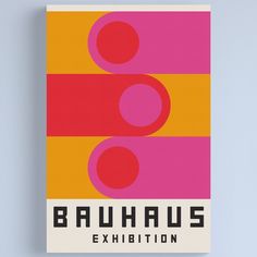 Vibrant colors printed on artist grade canvas. Hand stretched for your order. Multiple sizes are available. Arrives ready to hang. Additional sizes are available. Bauhaus Exhibition remake Print Bauhaus Exhibition, Abstract Art, Canvas Prints, Wall Art