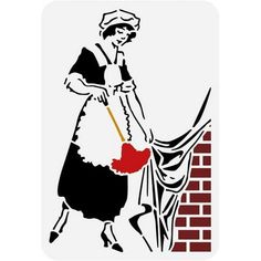 a woman with an umbrella is walking past a brick wall and holding a red heart