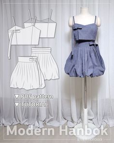 an image of a dress on a mannequin with the instructions to make it