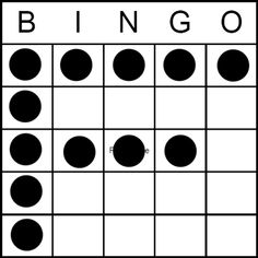 a black and white image with the word bingo on it