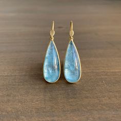 Aquamarine Drop Earrings – Meeka Fine Jewelry Green Aquamarine, Newport Rhode Island, Aquamarine Earrings, Rectangle Earrings, Earring Ideas, Newport Ri, Yellow Gold Setting, Aqua Marine, Hand Crafted Jewelry