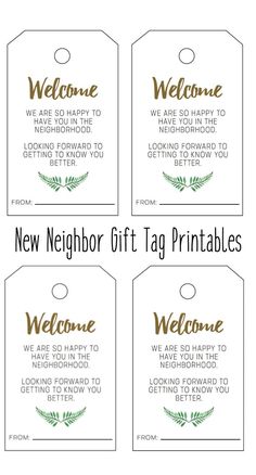 new neighbor gift tag printables