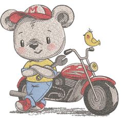 My new motorcycle embroidery design Janome Embroidery, Bernina Embroidery Machine, Bernina Embroidery, Embroidery Store, On Motorcycle, Teddy Bear Collection, Baby Embroidery, Tatty Teddy, Needlework Embroidery