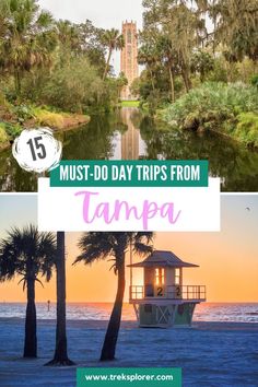 the top things to do in tampa, florida with text overlay that reads must - do day trips from tampa