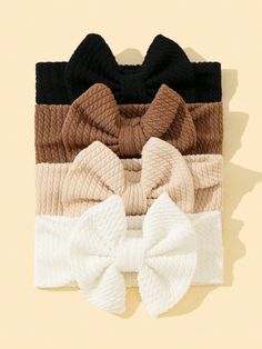 4pcs Solid Color Bow Baby Headbands Love Valentine Multicolor    Fabric Plain Hair Bands   Baby Supplies, size features are:Bust: ,Length: ,Sleeve Length: Western Nursery, Luxury Baby Clothes, Baby Essentials Newborn, Baby Bow Headband, Baby Hair Accessories, Valentine Baby, Baby Bow, Mommy To Be, Luxury Baby