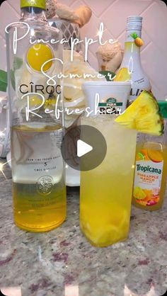 the ingredients to make pineapple summer drink