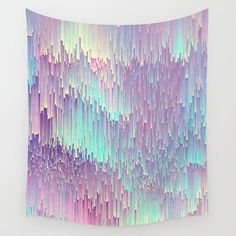 an abstract wall hanging with multicolored lines