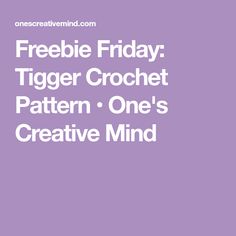 a purple background with the words freebie friday rabbit crochet pattern one's creative