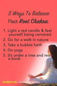 Balance your root chakra with these 5 tips. Chakra Healing Affirmations, Chakra For Beginners, Manifest 2024, Energy Alignment, Reiki Therapy