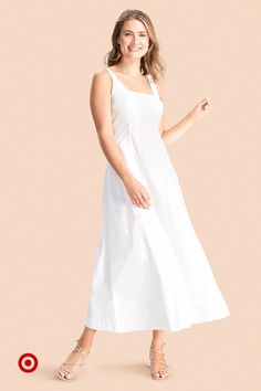 Make the transition from summer to fall effortless in this cute ballet dress. The silhouette is oh-so-elegant, it's the perfect building block for casual or romantic looks—girls' day out or date night. Elegant Flowy Maxi Dress For Daytime, Airy Spring Midi Dress For Daywear, Classic Summer Maxi Dress With Fitted Bodice, Everyday Spring Knee-length Dress, Everyday Knee-length Spring Dresses, Relaxed Fit Midi Dress For Everyday, Chic Relaxed Fit Midi Dress For Daytime, Chic Solid Dress For Everyday, Classic Midi Dress With Relaxed Fit For Daywear