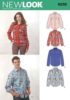 a woman's shirt, blouse and pants sewing pattern with the words new look on it