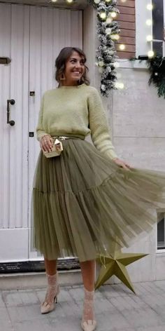 Winter Wedding Guest Dresses, Green Tulle Skirt, Winter Wedding Attire, Winter Wedding Guest, Wedding Guest Outfit Winter, Rehearsal Dinner Outfits, Winter Wedding Outfits, Wedding Guest Outfit Fall, Winter Wedding Guest Dress