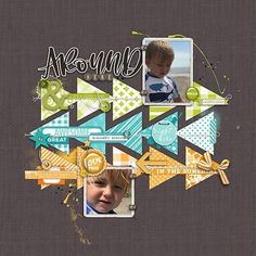 a scrapbook page with an image of a boy