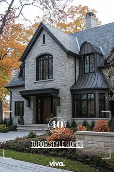 ♥ Are you dreaming of a charming Tudor style home straight out of a fairytale? Explore the magic of this modern French Tudor house exterior, with its cozy cottage aesthetic and whimsical English cottage style. Perfect for those who love cottage decor and dreamy cottage exteriors! 🏡🌟 #TudorStyleHomes #ModernTudor #CottageCore #CottageDecor Modern French Tudor, Tudor Revival House Exterior, French Tudor Style Homes, Cozy Cottage Aesthetic, French Tudor, Dreamy Cottage