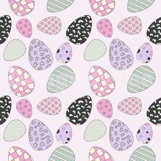 an easter egg pattern on a pink background