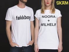 Surely, you have been following along with Noora, Vilde, Eva, Isak and the rest of the gang recently, right? All of us who have binge-watched SKAM will certainly want these good-looking T-shirts with our favourite expressions and characters from the super-hyped Norwegian TV series! Skam Noora, Fun Gadgets, Gadget Gifts, Fun Gifts, Drinking Games, All Of Us, Low Cost, Cool Gifts, Tv Series